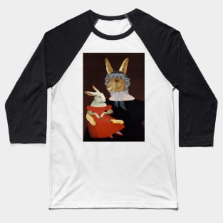 Old-fashioned Easter Rabbits in Dresses and Bonnets Baseball T-Shirt